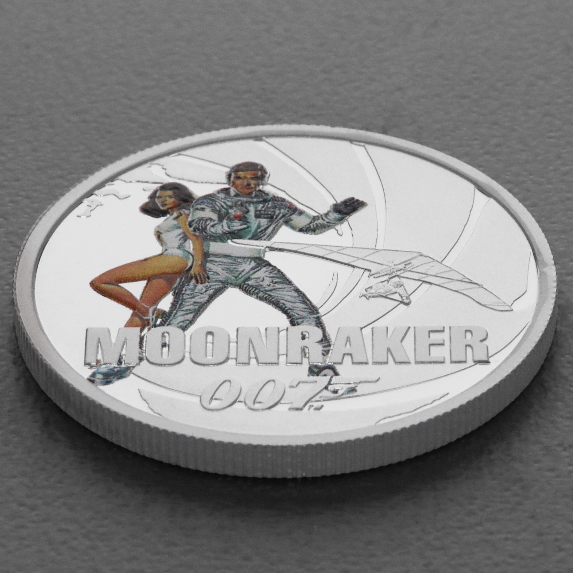 Silbermünzen 1oz +7 x 1/2oz "Roger Moore" 2024 (PP/kol./verg.) Set – 8-teilig James Bond (Tuvalu) - Detailansicht 16