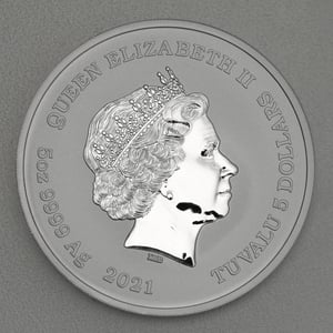 Silbermünze 5oz "Poseidon" 2021 Gods of Olympus (Tuvalu) - Miniaturansicht 2