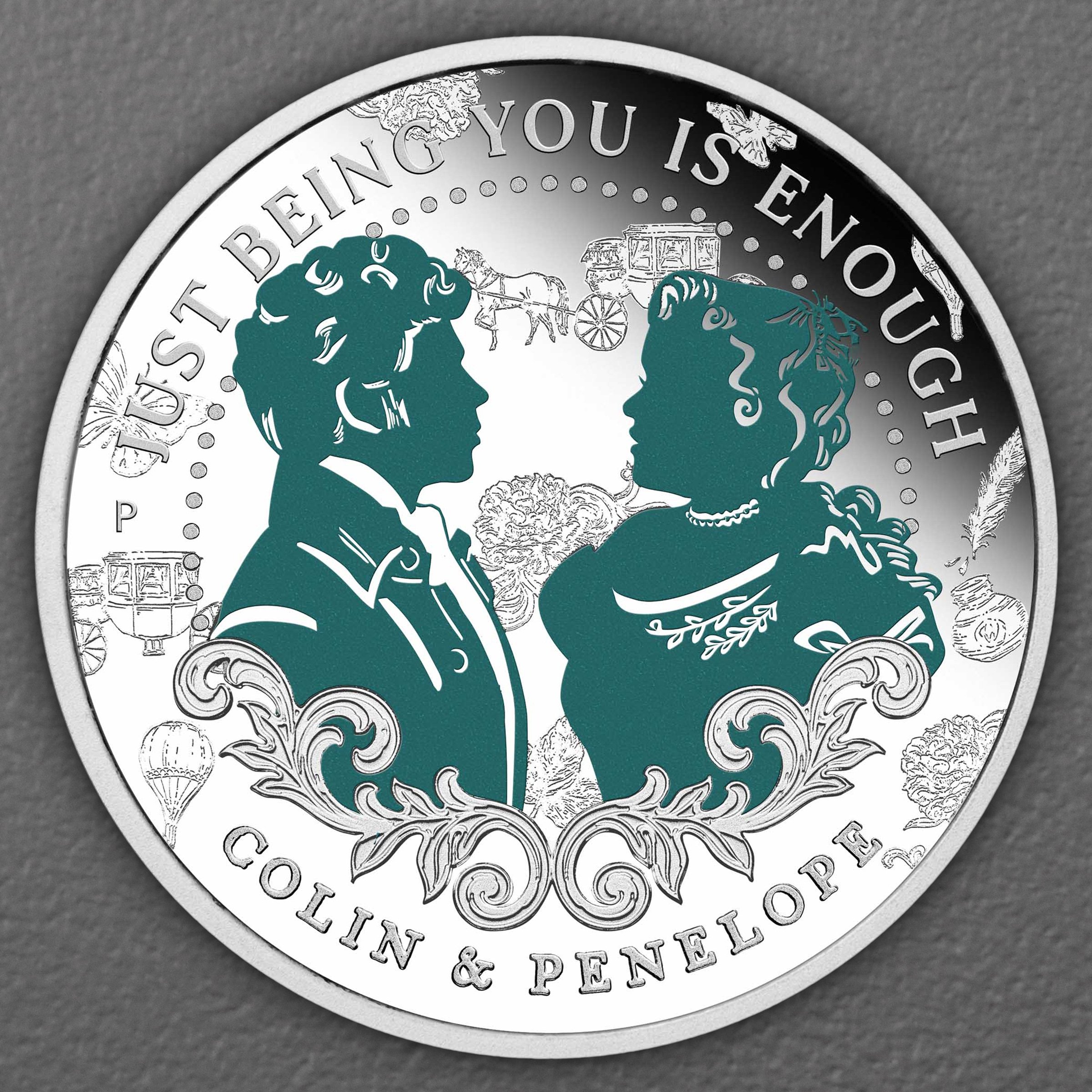 Silbermünze 1/2oz "Colin & Penelope" 2026 (PP/koloriert) Bridgerton (Tuvalu) - Hauptansicht