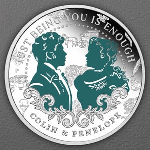 Silbermünze 1/2oz "Colin & Penelope" 2026 (PP/koloriert) Bridgerton (Tuvalu) - Hauptansicht