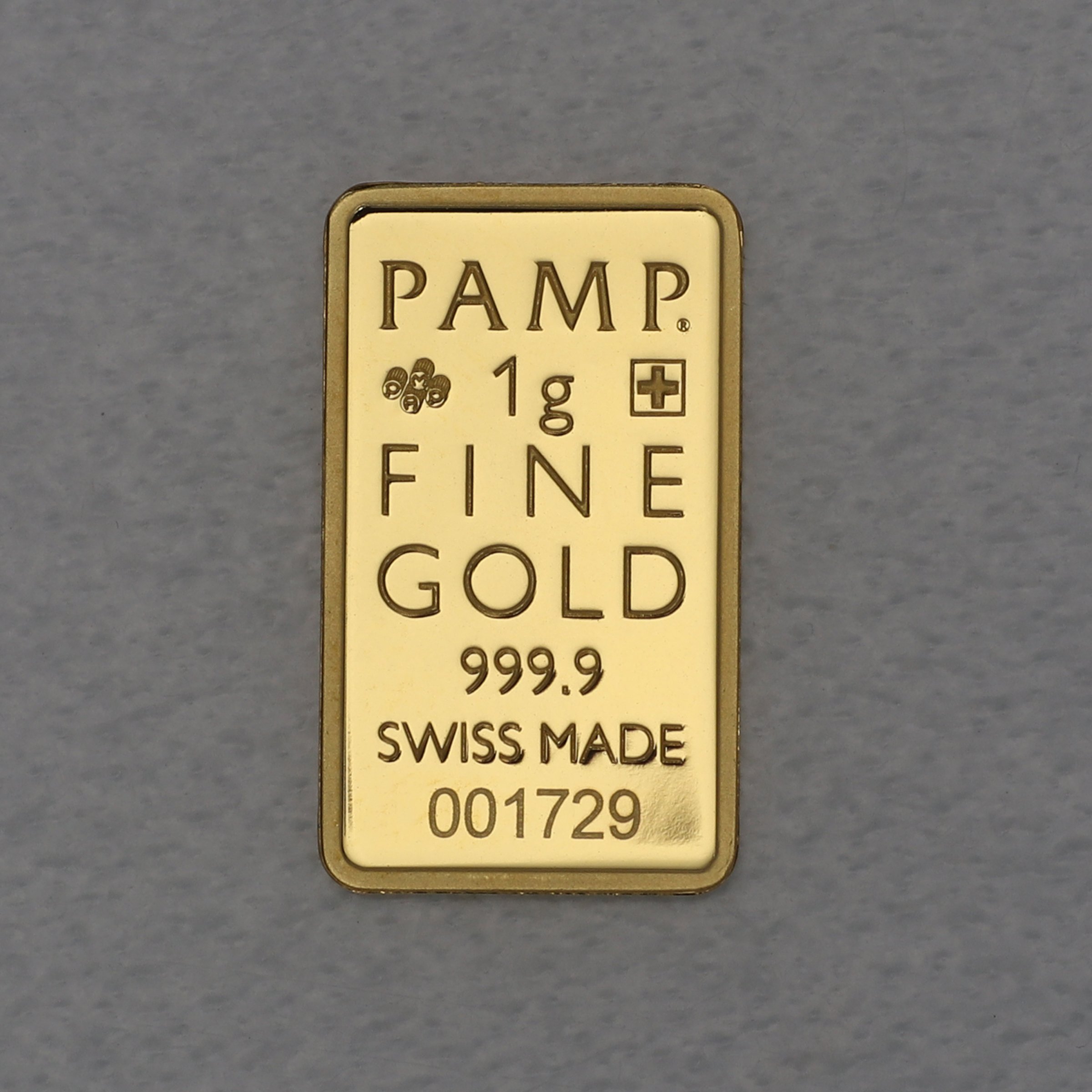 Goldbarren 1g PAMP - "Resale" - Hauptansicht