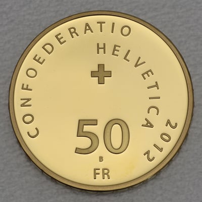 Goldmünze 50 Franken "100 J. Pro Juventute" 2012 (Schweiz) - Miniaturansicht 2