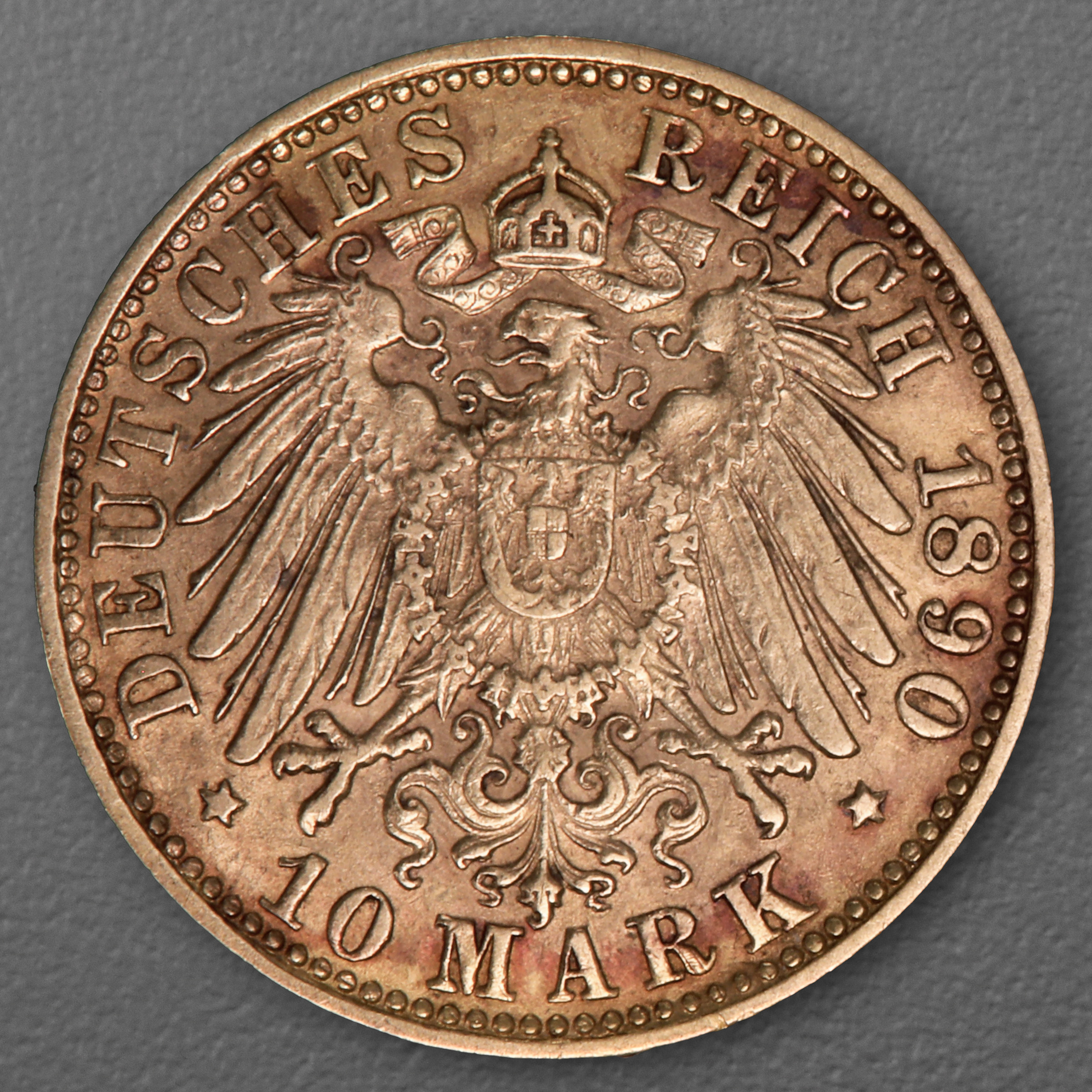 Goldmünze 10 Mark "Otto" 1890-D J.199 (Bayern) - Detailansicht 1