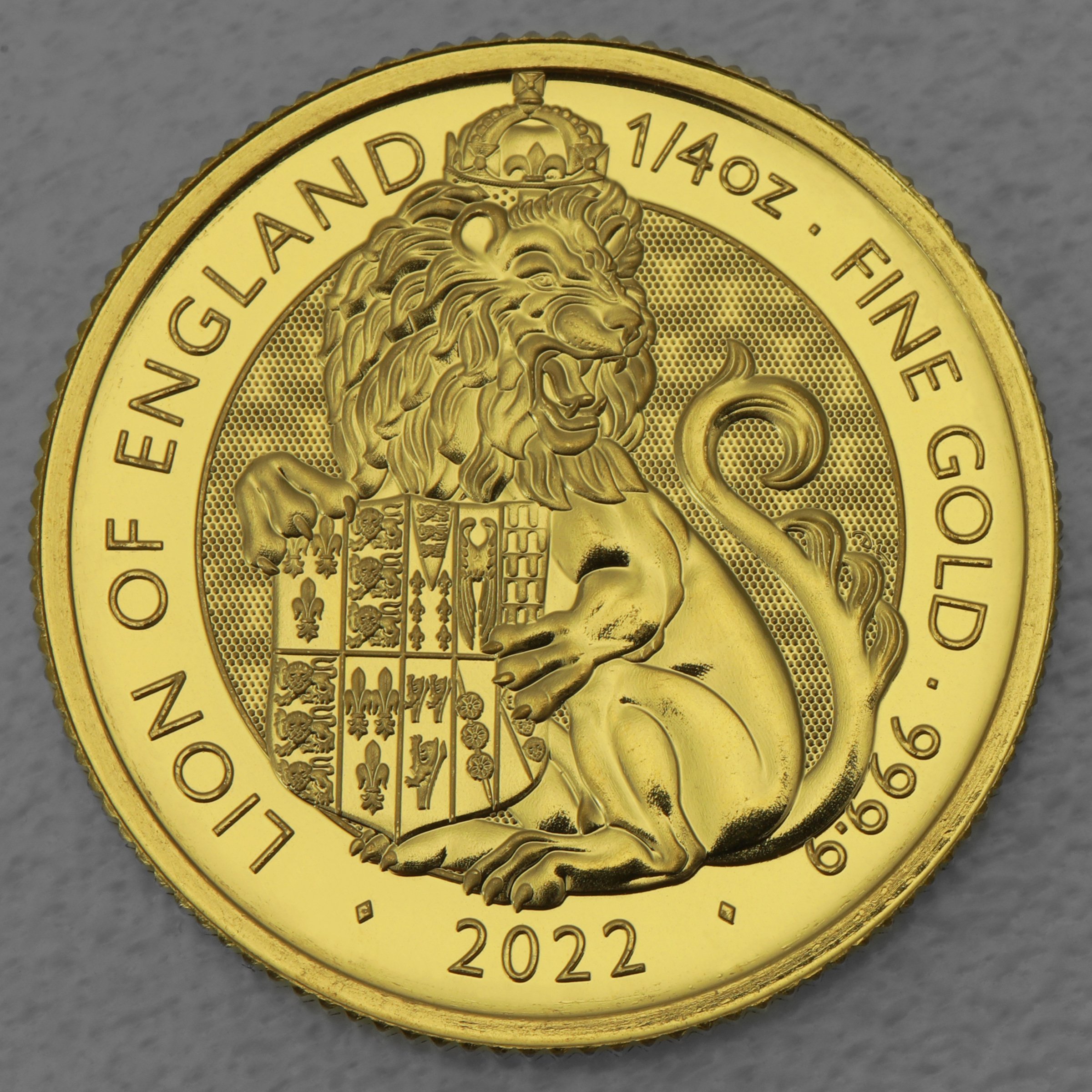 Goldmünze 1/4oz "Lion of England" 2022 Royal Tudor Beasts (Großbritannien) - Hauptansicht