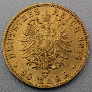 Goldmünze 20 Mark "Ludwig III." 1874-H J.217 (Hessen) - Miniaturansicht 2