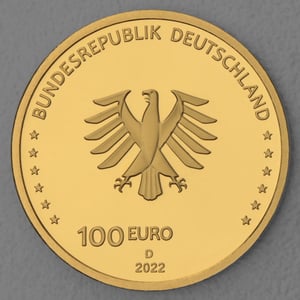 Goldmünze 100 Euro "Freiheit" 2022 Säulen der Demokratie (Deutschland) - Miniaturansicht 2