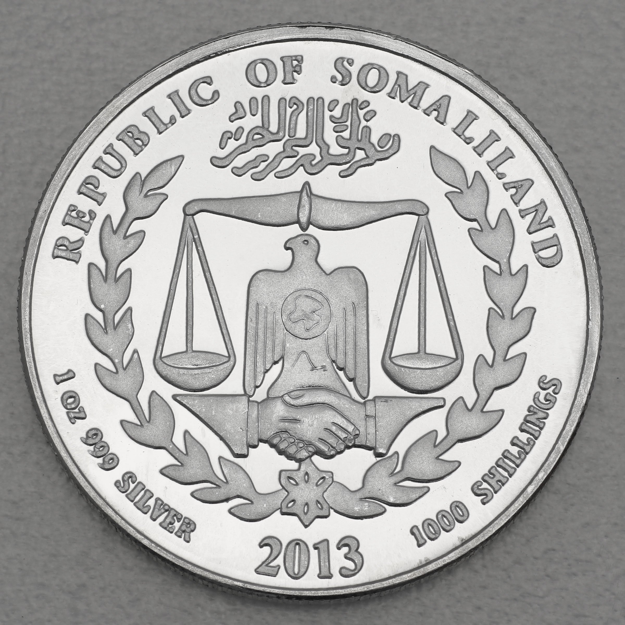 Silbermünze 1oz "Schlange" 2013 Somaliland Lunar – Year of the Snake (Somalia) - Detailansicht 1