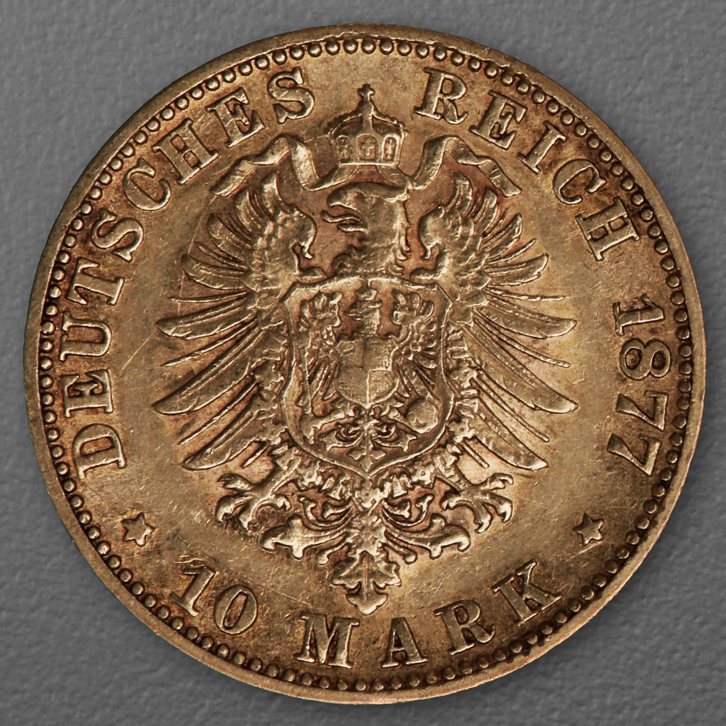 Goldmünze 10 Mark "Friedrich I." 1877-G J.186 (Baden) - Detailansicht 1