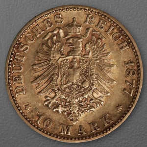 Goldmünze 10 Mark "Friedrich I." 1877-G J.186 (Baden) - Miniaturansicht 2