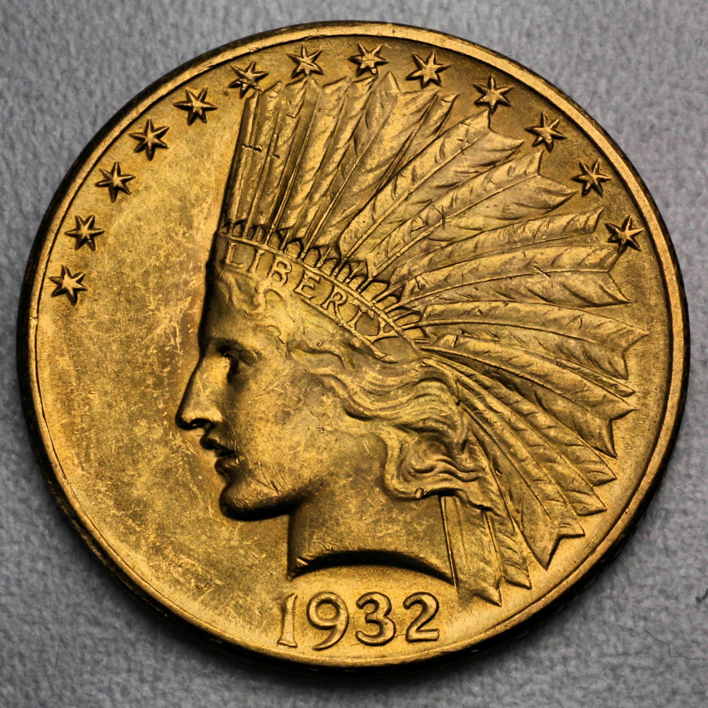 Goldmünze 10 Dollar "Indian Head" verschiedene Jahrgänge (USA) - Hauptansicht
