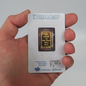 Goldbarren 5g PAMP "Rose" - Miniaturansicht 6
