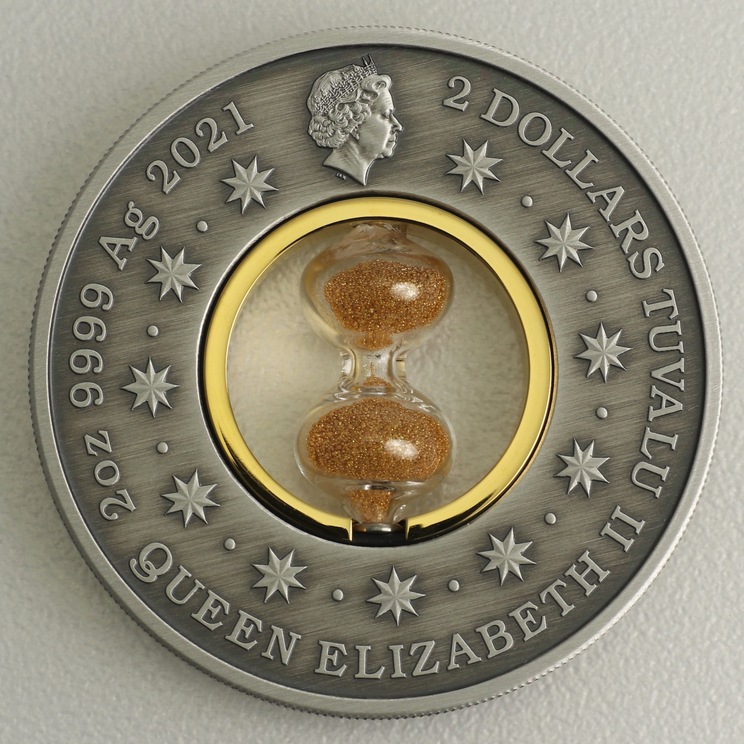 Silbermünze 2oz "Hourglass" 2021 (AF) (Tuvalu) - Detailansicht 1