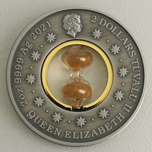 Silbermünze 2oz "Hourglass" 2021 (AF) (Tuvalu) - Miniaturansicht 2