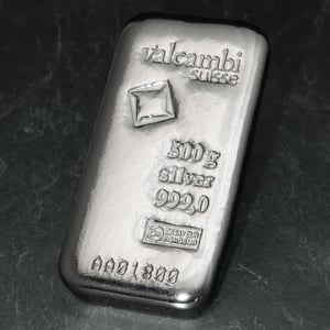 Silberbarren 500g VALCAMBI gegossen - Miniaturansicht 6