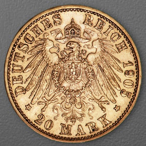 Goldmünze 20 Mark "Otto" 1905-D J.200 (Bayern) - Miniaturansicht 2