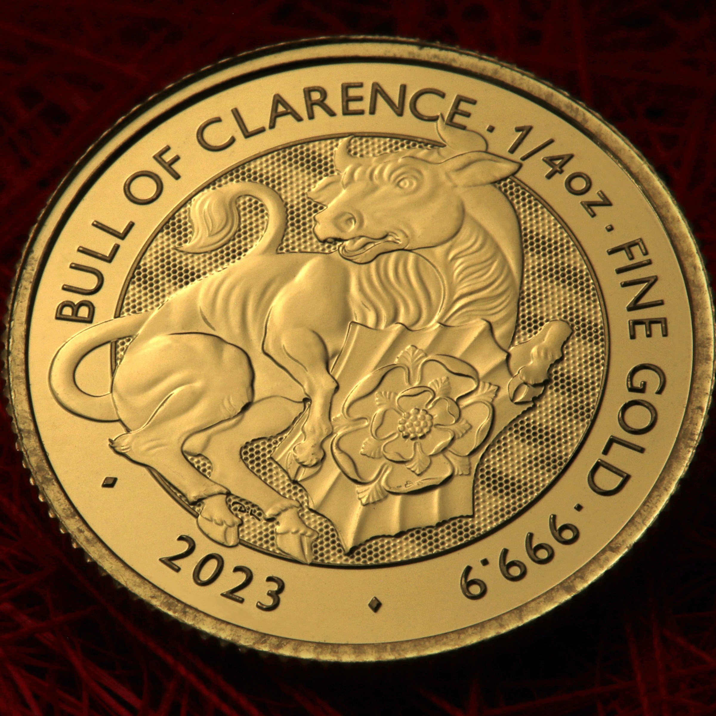Goldmünze 1/4oz "Bull of Clarence" 2023 Royal Tudor Beasts (Großbritannien) - Detailansicht 4