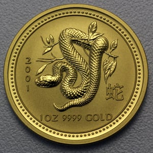 Goldmünze 1oz "Schlange" 2001 Lunar I – Year of the Snake (Australien) - Hauptansicht