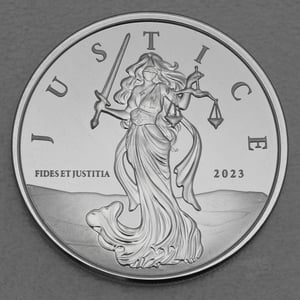Silbermünze 1oz "Lady Justice" 2023 (Gibraltar) - Hauptansicht