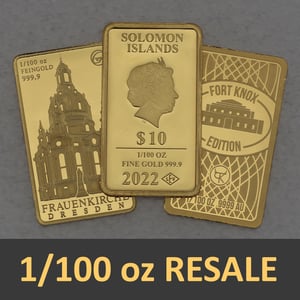 Goldbarren 1/100oz "Resale" (div. Hersteller) - Hauptansicht