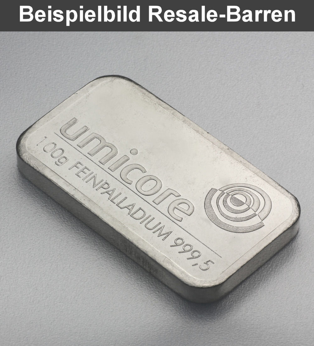 Palladiumbarren 100g "Resale" - Detailansicht 3