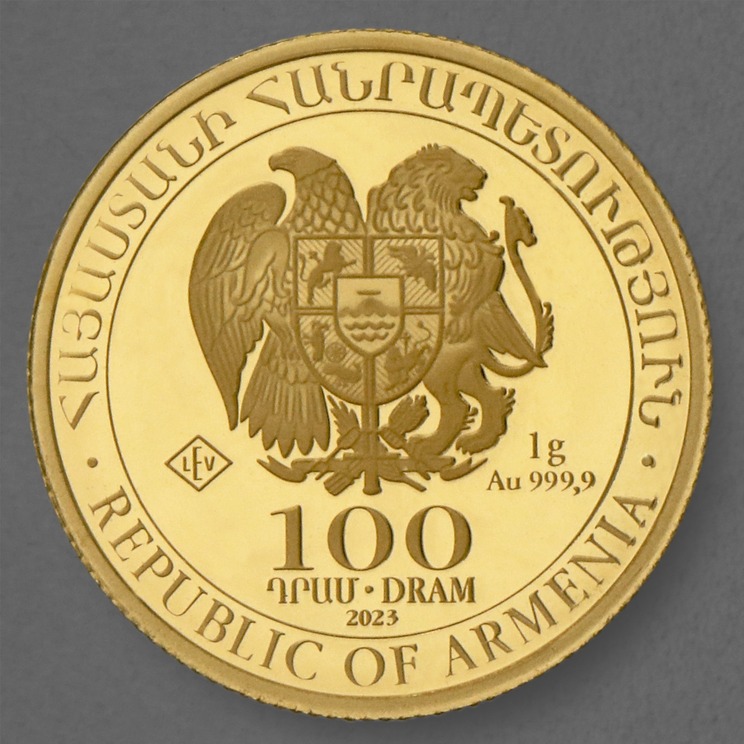 Goldmünze 1g "Arche Noah" 2023 (Armenien) - Detailansicht 1