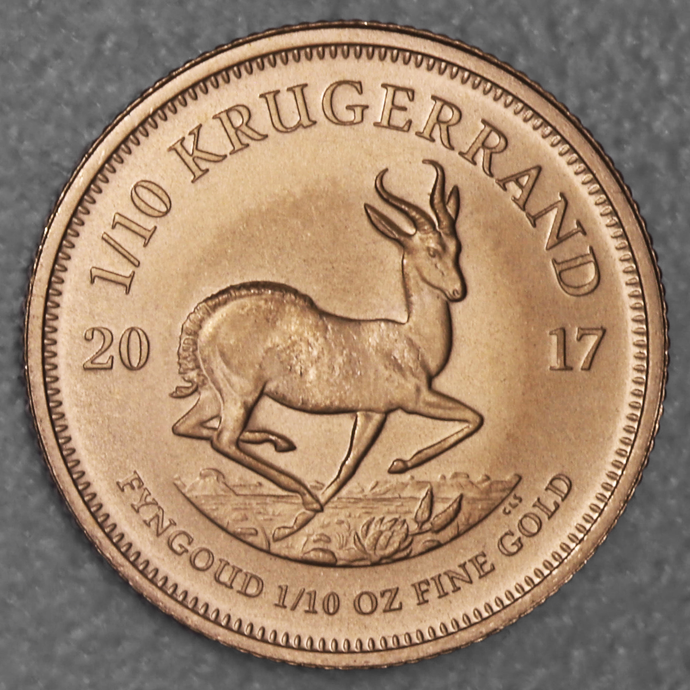 Goldmünze 1/10oz "Krügerrand" 2017 (Südafrika) - Hauptansicht