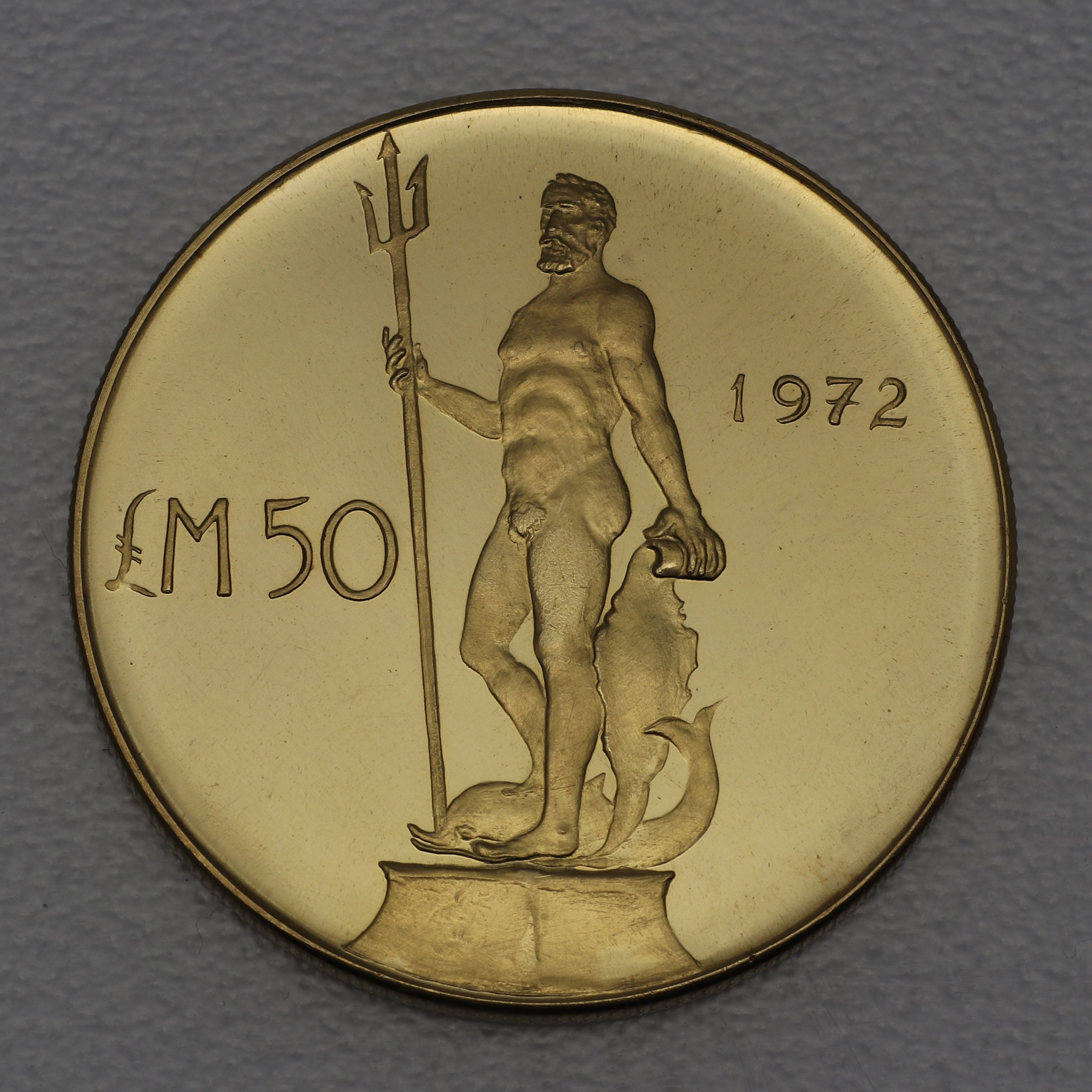 Goldmünze 50 Pounds 1972 (Malta) - Hauptansicht