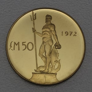 Goldmünze 50 Pounds 1972 (Malta) - Hauptansicht