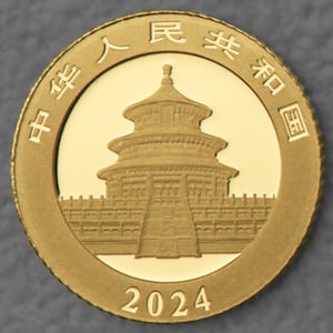 Goldmünze 1g "Panda" 2024 (China) - Miniaturansicht 2