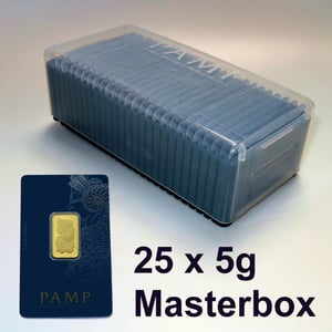 Goldbarren (25x 5g) "Fortuna" PAMP, Masterbox - Hauptansicht