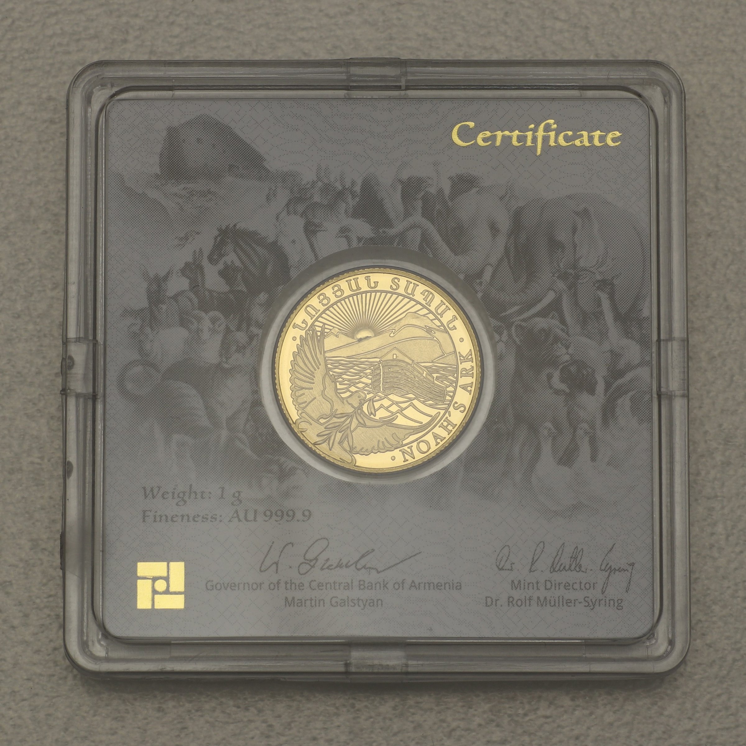 Goldmünze 1g "Arche Noah" 2022 (Armenien) - Detailansicht 2