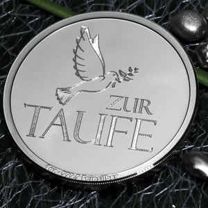 Silbermedaille 1oz "Zur Taufe" Gravurmedaille - Miniaturansicht 6