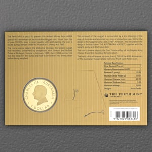 Silbermünze 1oz "Australian Nugget" (PP/vergoldet) Hobart Money Expo Special (Australien) - Miniaturansicht 4