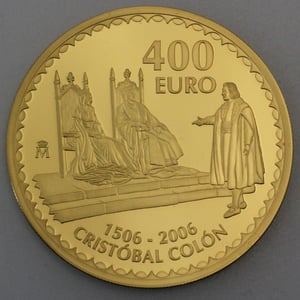 Goldmünze 400 Euro "Cristóbal Colón" 2006 (Spanien) - Miniaturansicht 1