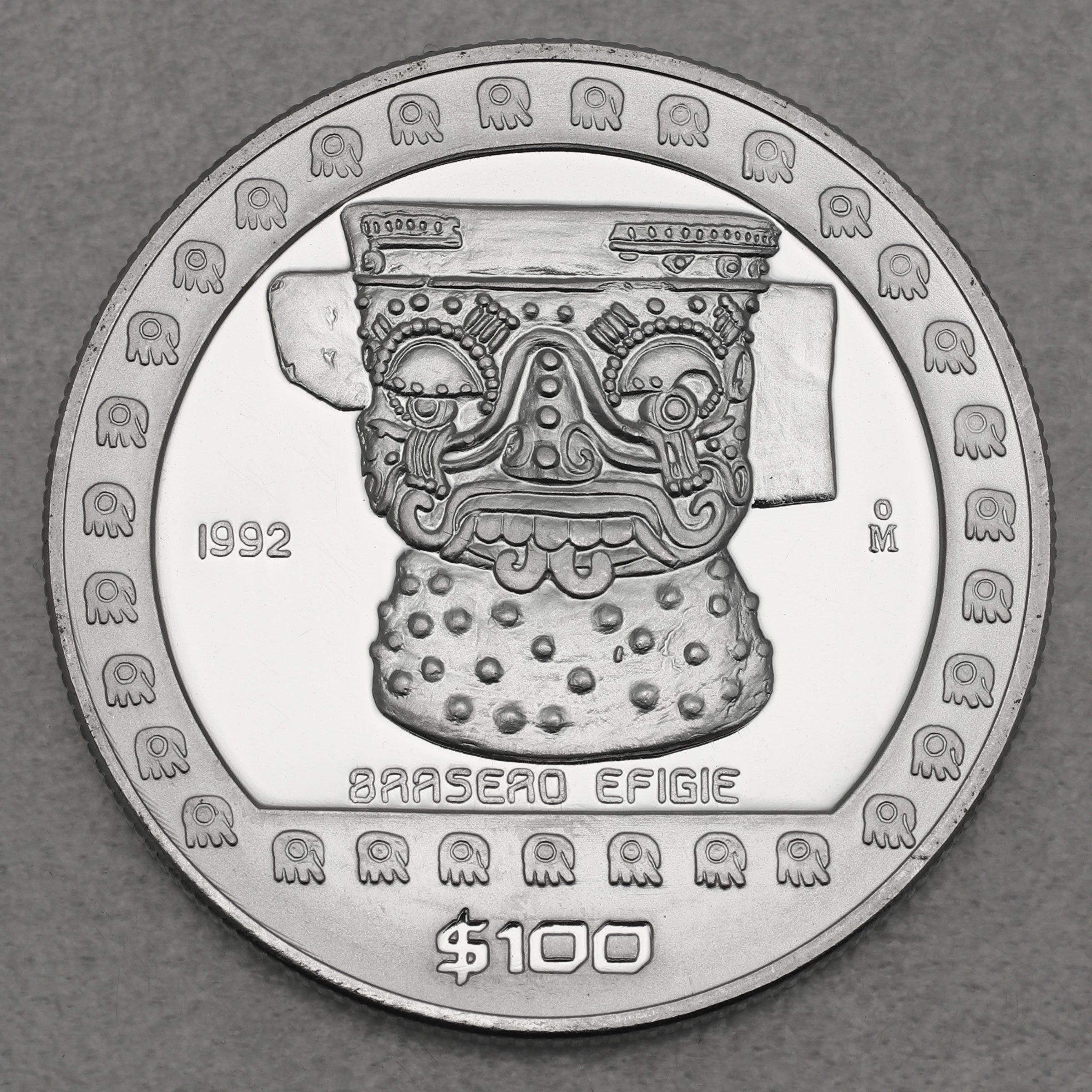 Silbermünze 1oz "Tlaloc" 1992 Präkolumbische Kulturen – Azteken (Mexiko) - Hauptansicht