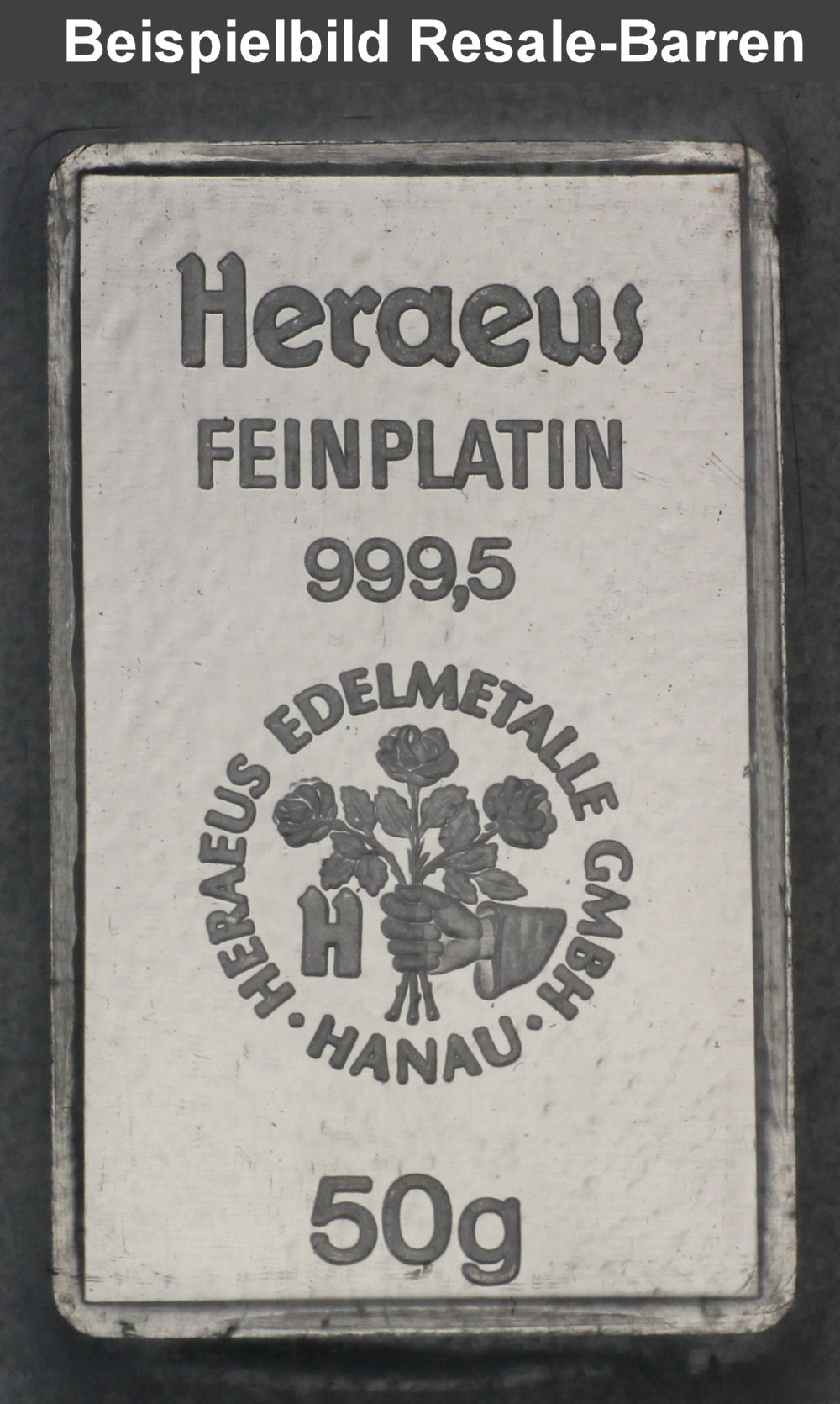 Platinbarren 50g (Resale) - Detailansicht 2