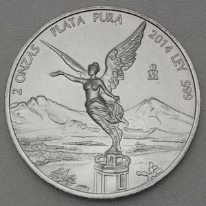 Silbermünze 2oz "Libertad" 2014 (Mexiko) - Miniaturansicht 1