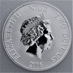 Silbermünze 1oz "Schildkröte" 2016 (Niue) - Miniaturansicht 2