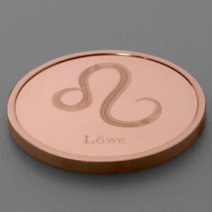 Kupfermedaille "Sternzeichen Löwe" Gravurmedaille - Miniaturansicht 3