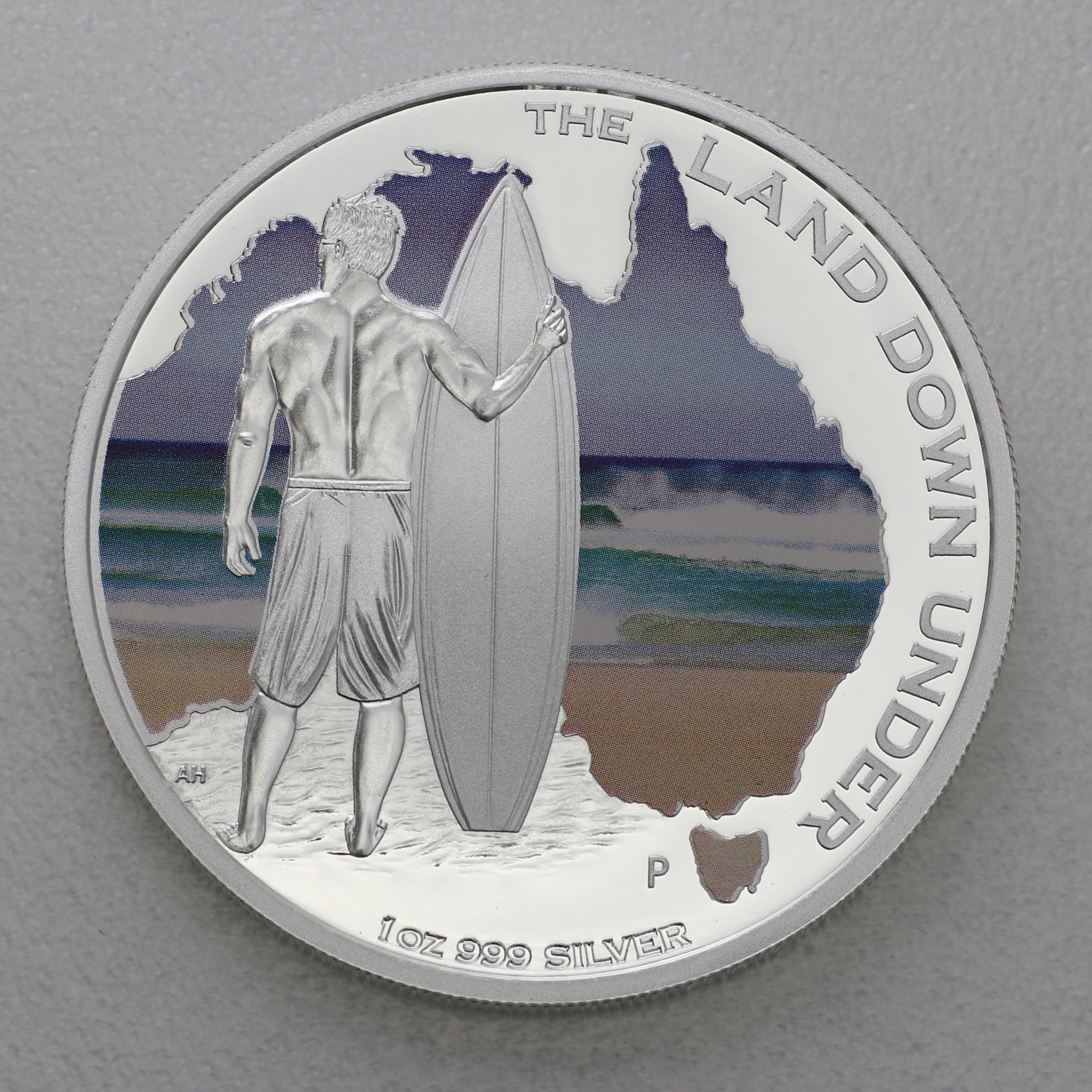 Silbermünze 1oz "Ocean and Surf 2013" Land down under (Australien) - Hauptansicht