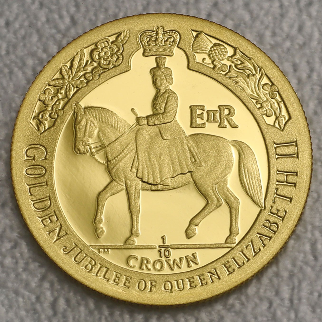 Goldmünzen "Golden Jubilee" 2002 (PP) Set – 4-teilig (Isle of Man) - Detailansicht 5
