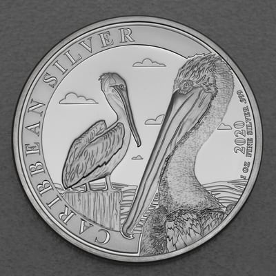 Silbermünze 1oz "Pelican" 2020 Caribbean Silver (Barbados) - Miniaturansicht 1