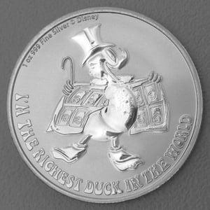 Silbermünze 1oz "Dagobert Duck 75. Jubiläum" 2022 Disney 19% (Niue) - Hauptansicht