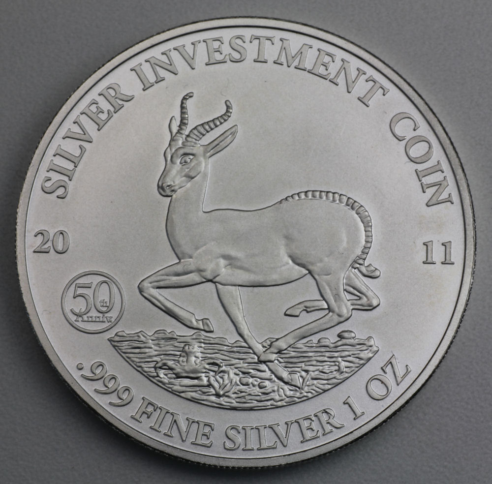 Silbermünze 1oz "Springbock" 2011 (Malawi) - Hauptansicht