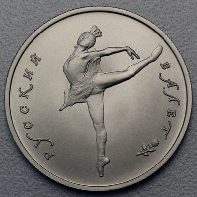 Palladiummünze 1/4oz "5 Rubel/Ballerina" 19% (Russland) - Miniaturansicht 3
