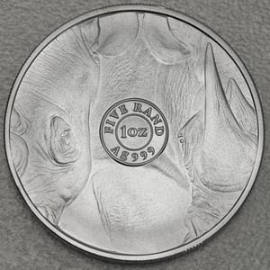 Silbermünze 1oz "Nashorn" 2020 Big Five I (Südafrika) - Miniaturansicht 2