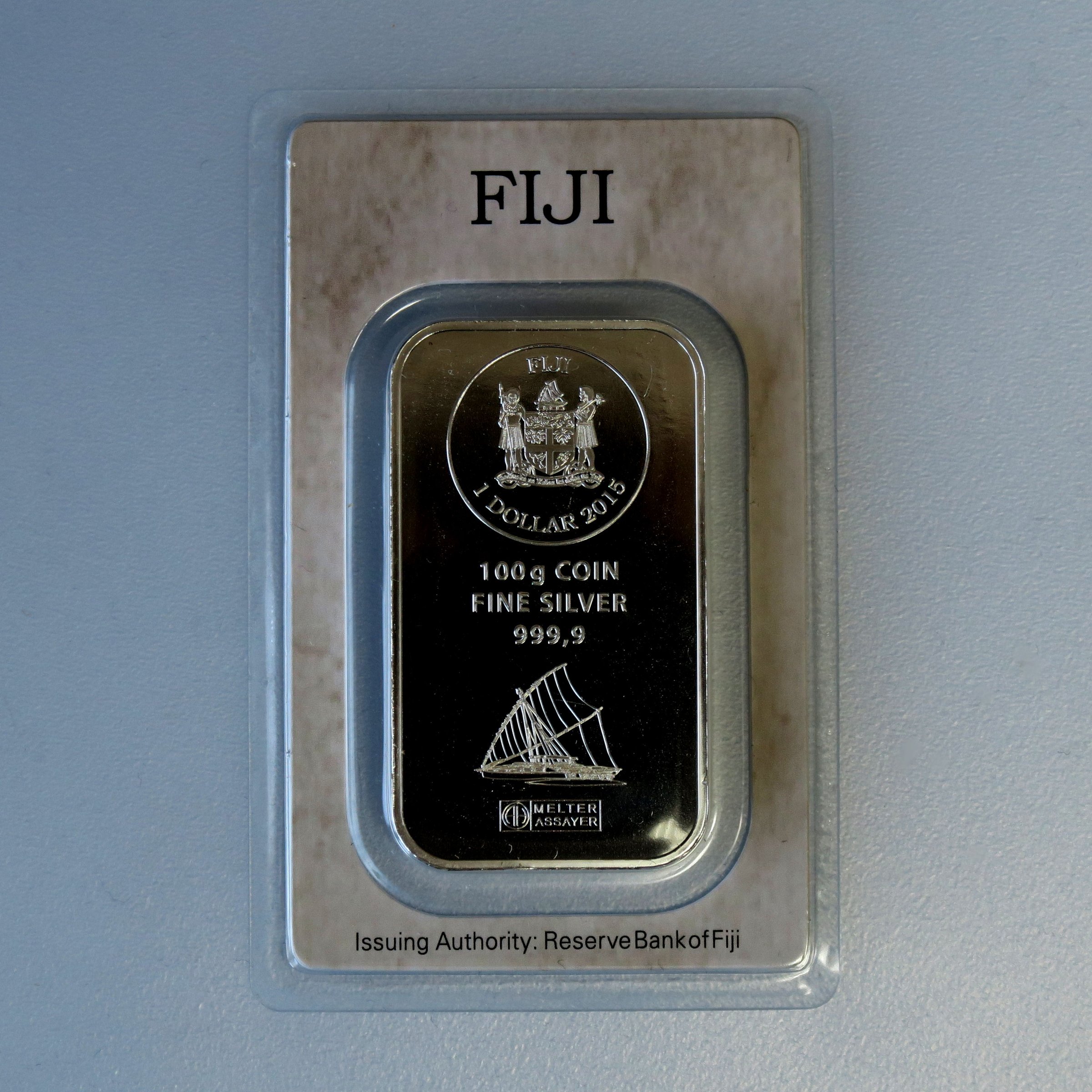Münzbarren 100g "Fiji" (ARGOR-HERAEUS) geprägt - Hauptansicht