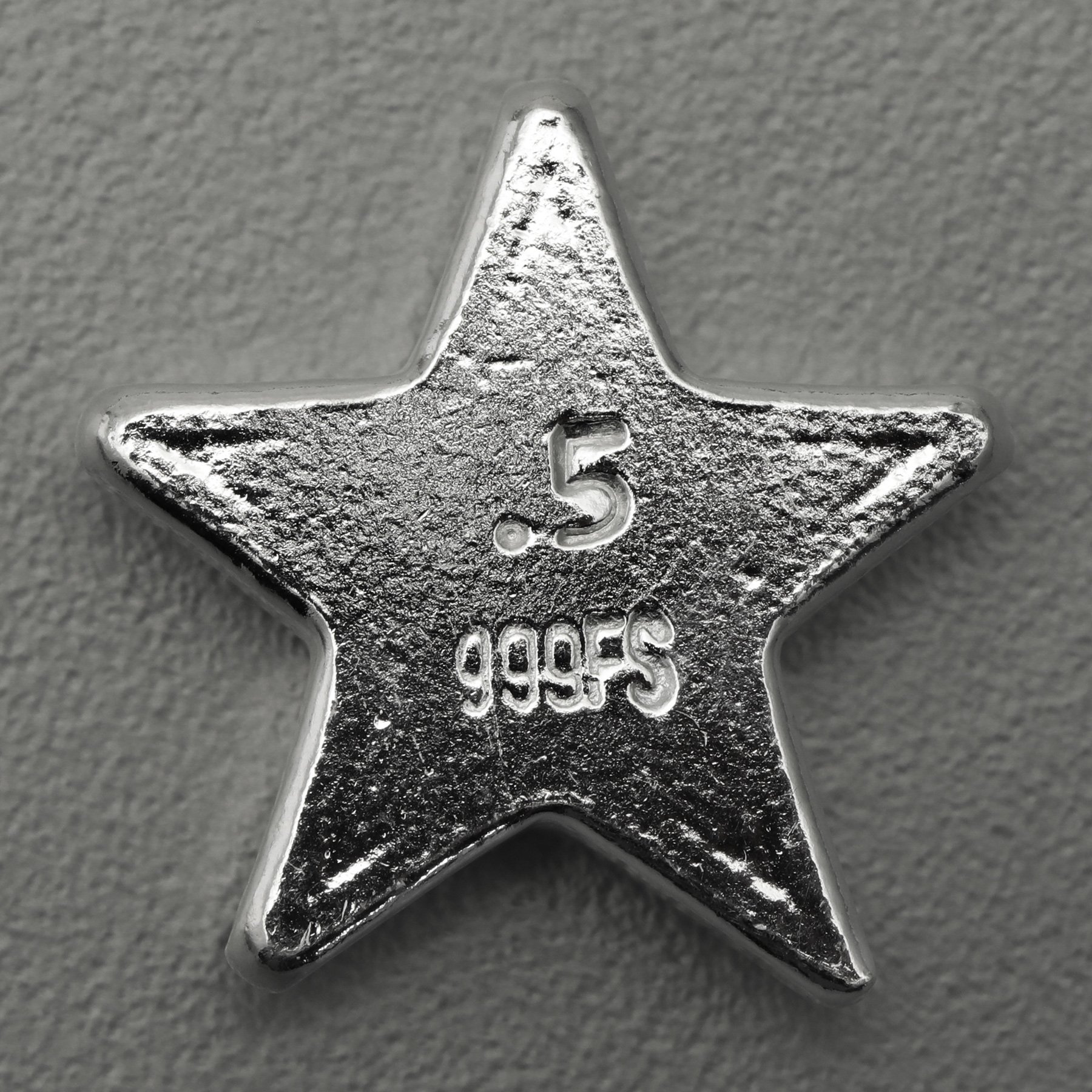 Silber 3-D Barren "Stern"  1/2oz, gegossen - Detailansicht 1