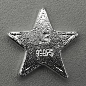 Silber 3-D Barren "Stern"  1/2oz, gegossen - Miniaturansicht 2