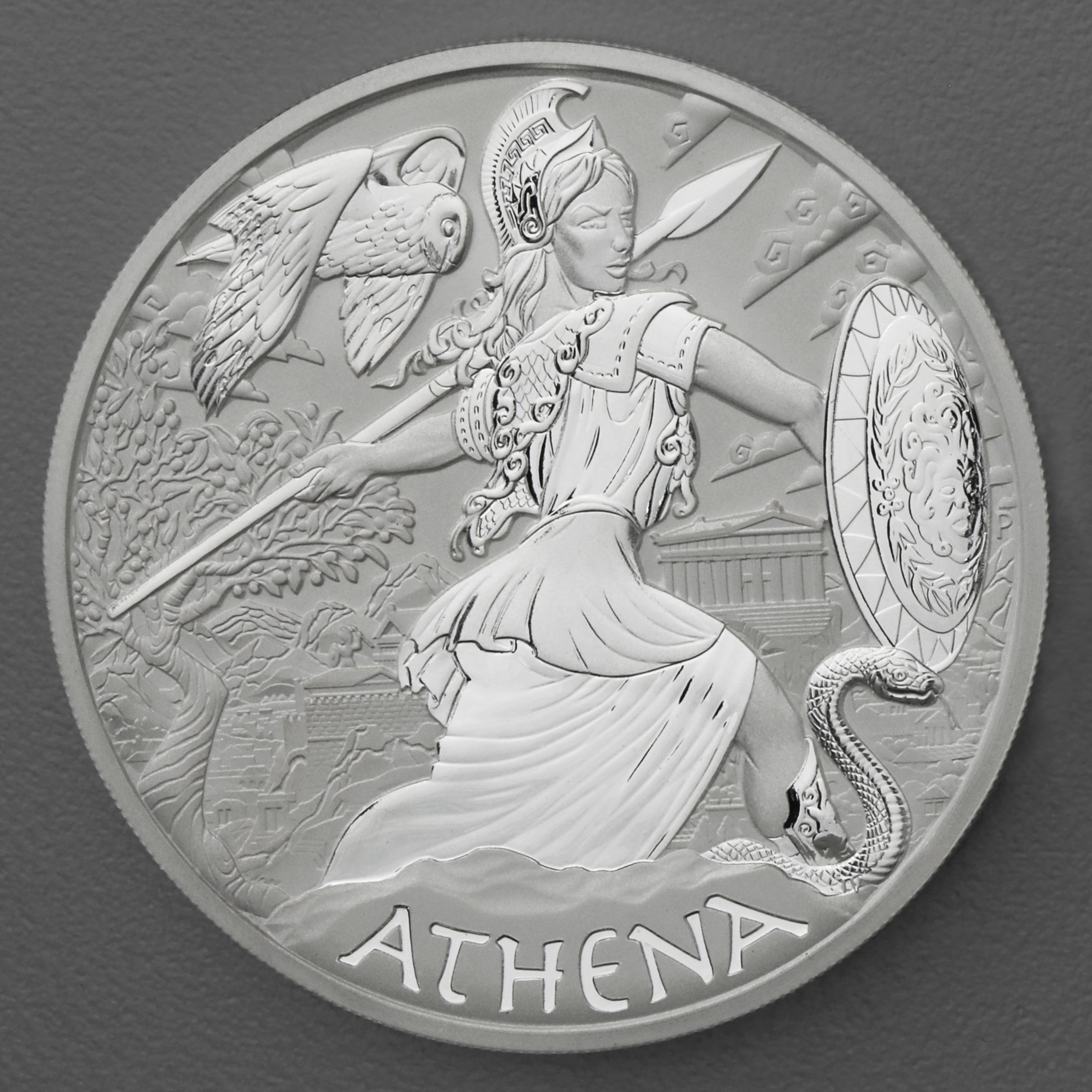 Silbermünze 5oz "Athena" 2022 Gods of Olympus (Tuvalu) - Hauptansicht